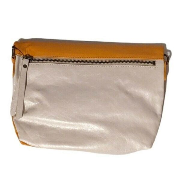 Latico Thandie Cross Body Bag 100% Leather Metal White Gold Removable Strap NWT - Picture 2 of 6